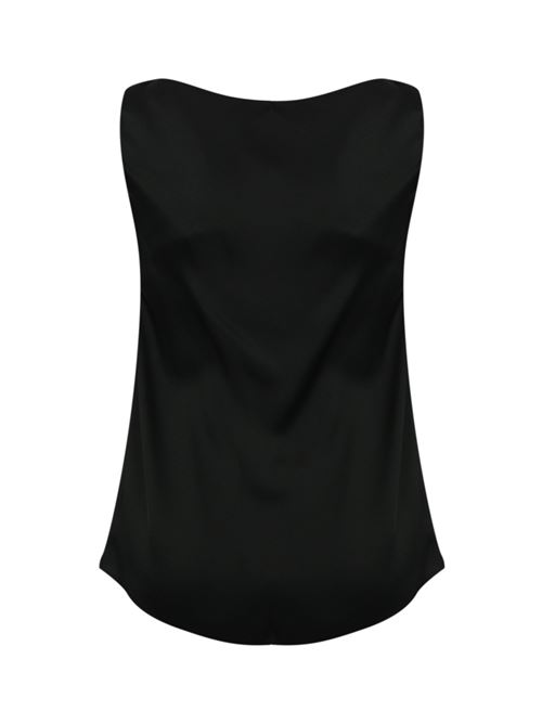 Blusa nodo spalla in viscosa Nero Liviana Conti | F5SS68Y69-0